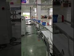 Robot palletis sepenuhnya otomatis Otomatis bread Packing Line PLC Control 35-150 kantong/min Kapasitas