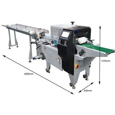 Mesin pembungkus aliran untuk PP PVC PS EVA PET PVDC PVC Packing Film dan ketinggian bungkus 5-35 mm