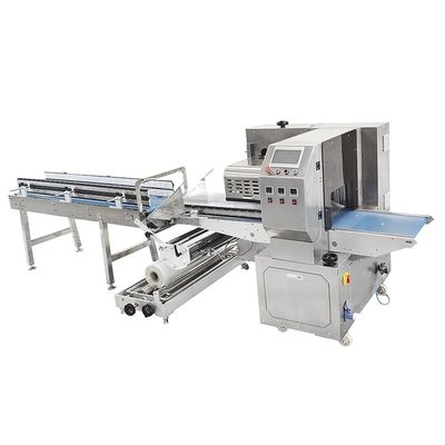 120-300 mm Panjang Paket Mesin Pembungkus Aliran dengan 3.1kw Total Power dan 30-150 Bags/min Packing Speed