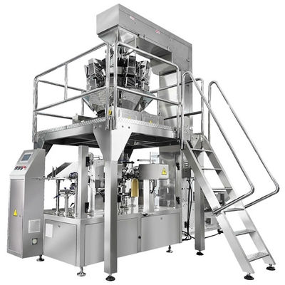 Industri Powder Food Doypack mesin pengemasan kantong pra-dibuat 80 kantong per menit 304 badan stainless steel