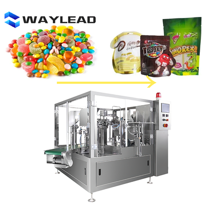 Mesin Pengemasan Otomatis Kantong Pra-dibuat Industri untuk Nut Snack Powder Liquid Filling